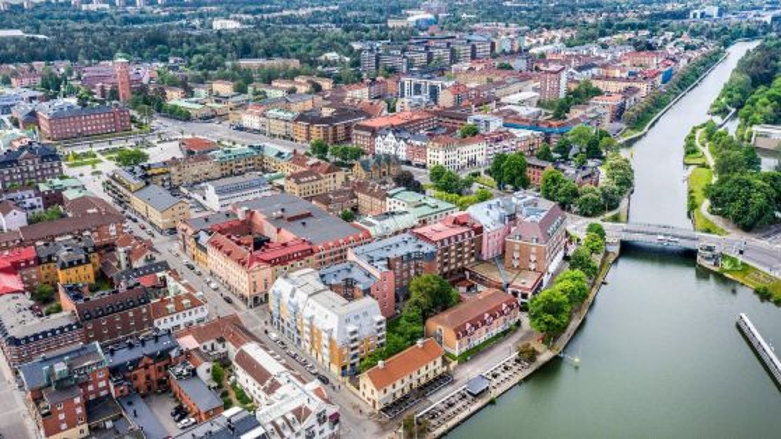 Aerial view of Trollhattan, Sweden